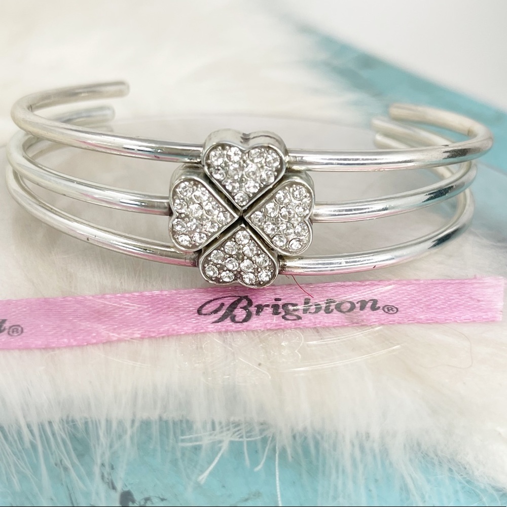 Brighton Set of 3 Swarovski Crystal Hearts Magnetic Cuff Bracelets